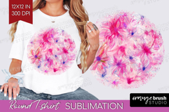 Brush Stroke Round Tshirt Background - Abstract PNG Product Image 1