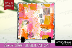 Brush Stroke Slate PNG - Abstract Square Slate Sublimation Product Image 1