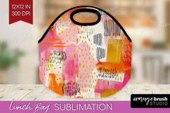 Brush Stroke Lunch Bag - Abstract Lunch Bug PNG Sublimation Product Image 1