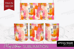 Brush Stroke Mug Wrap - Abstract Mug PNG Sublimation Product Image 1