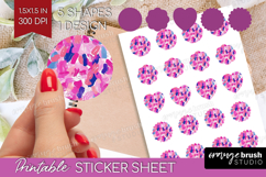 Brush Stroke Round Sticker - Abstract Printable Sticker Product Image 1