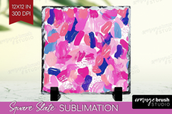 Brush Stroke Slate PNG - Abstract Square Slate Sublimation Product Image 1