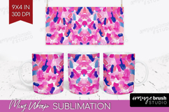 Brush Stroke Mug Wrap - Abstract Mug PNG Sublimation Product Image 1