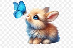 Bunny and Butterfly Sublimation Clipart Product Image 2