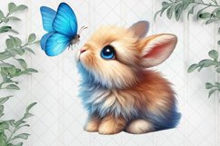 Bunny and Butterfly Sublimation Clipart Product Image 1