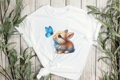 Bunny and Butterfly Sublimation Clipart Product Image 3