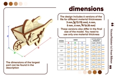 Easter Bunny with Egg Wheelbarrow - Laser Cut File, SVG Wood Product Image 4
