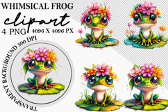 Whimsical frog clipart Png Product Image 1