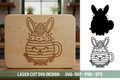Easter bunny SVG - Laser Cut Design Product Image 2