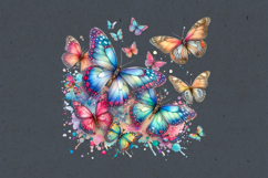 Watercolor Butterflies sublimation print design PNG Product Image 2