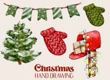 Christmas clipart watercolor hand drawing 35 png file Product Image 3