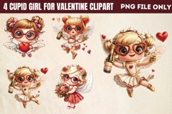 Cupid girl for Valentine Clipart PNG Product Image 1