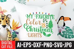 My Favorite Color is Christmas Lights SVG Cut File Product Image 4