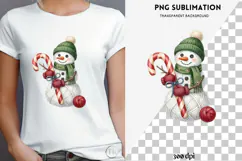 Yarn snowman png design for T-shirts Product Image 4