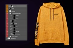 Heather Hoodie Front View PSD Mockup Product Image 4