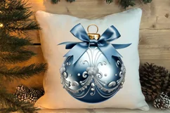 Blue Christmas Ornaments Clipart, Christmas PNG Product Image 4