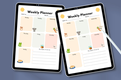 Pastel Cute Weekly Planner Template Editable Canva Template Product Image 4