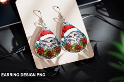 Stained Glass Christmas Cat Earring Design Product Image 1