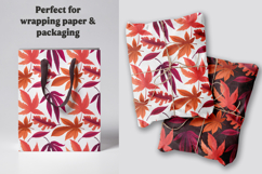 Autumn Leaves Digital Paper Fall Seamless Pattern Background Product Image 4