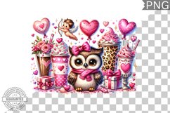 Valentine&#039;s Day Owl - Valentine Clipart Sublimation Product Image 1