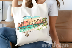 Alabama State PNG, Vintage Cotton Field Southern Sublimation Product Image 4