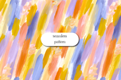 Colorful Abstract Brushstroke Seamless Pattern Design Product Image 1