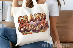 Grand Canyon PNG, Vintage National Park Eagle Sublimation Product Image 4