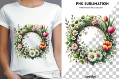 Spring wreath png design for T-shirts Product Image 4