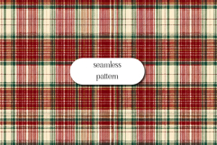 Cozy Red Beige Tartan Plaid Seamless Textile Pattern Product Image 1