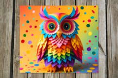 3D papercut Owl | skinny tumbler Sublimation design bundle Product Image 4