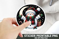 Christmas Santa Sticker| Christmas Sticker PNG Design Product Image 1