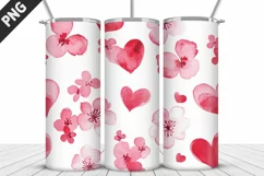 Lovely Hearts Tumbler Design | Valentine's Day Tumbler Wrap Product Image 5