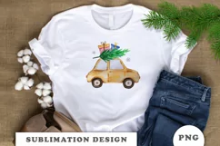 Merry Christmas Car Sublimation Designs Downloads Product Image 4