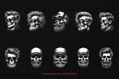 10 Bundle Dark Art Hipster Skull Stylist Hair Man Cool Product Image 6