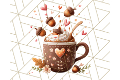 Fall Coffee Cup Clipart PNG, Autumn Mugs, Cozy Drinks Png Product Image 4