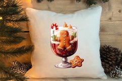 Christmas Wine Cup Sublimation Clipart Product Image 4