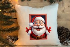 Christmas Santa Claus Peeking Clipart PNG Product Image 4