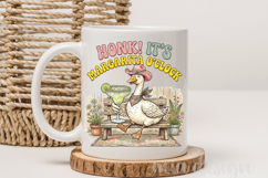 Margarita O'Clock PNG Funny Cowboy Goose Summer Sublimation Product Image 3