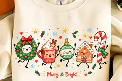 Merry and Bright PNG, Christmas Bow PNG, Funny Christmas PNG Product Image 2