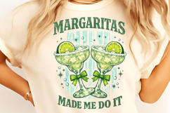 Margaritas Made Me Do It PNG, Funny Summer Drink PNG, Summer Product Image 3