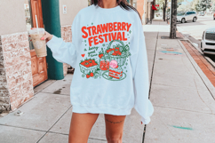 Strawberry Festival PNG, Preppy Coastal Summer Sublimation Product Image 4