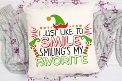 I Just Like To Smile Svg, Christmas Elf Svg, Elf Hat Svg. Product Image 5