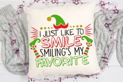 I Just Like To Smile Svg, Christmas Elf Svg, Elf Hat Svg. Product Image 5