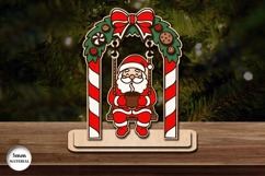Santa Claus on Swing Laser Cut | Glowforge | SVG Product Image 1