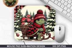 Turtle Mouse Pad Sublimation, Christmas Mouse Pad PNG Product Image 1