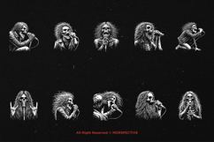 10 Bundle Dark Art Skull Vocalist Music Rock Metal Audio Product Image 6