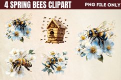 Spring Bees Clipart PNG Product Image 1