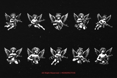 10 Bundle Dark Art Kids Angel Cupid with Gun Wings Saint Product Image 6