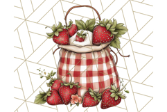 Cottagecore Strawberry Kitchen PNG Clipart, Retro Fruit Png Product Image 4
