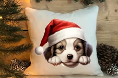 Christmas Peeking Dogs Clipart, Christmas PNG Product Image 4